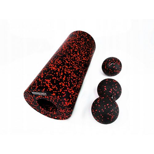 ZESTAW EPP ROLLER WAŁEK + PIŁKA +DOUBLE DO MASAŻU +WOREK BLACK-RED na Arena.pl