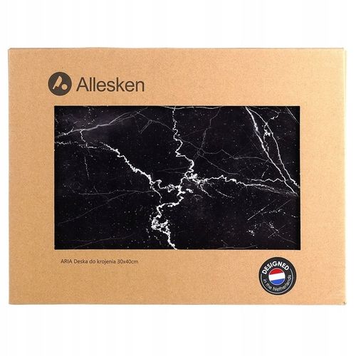 Deska KUCHENNA do krojenia szklana antypoślizgowa CZARNY MARMUR 30x40 cm na Arena.pl