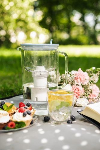 Dzbanek Filtrujący Szklany Aqualogis Sonata Niebieski + 12 wkładów na Arena.pl