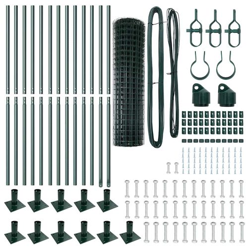 Ogrodzenie z słupkami Zielony 0.8 x 25 m Stal na Arena.pl
