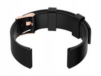 Pasek gumowy do zegarka U15 - czarny/rosegold - 22mm +TELESKOPY