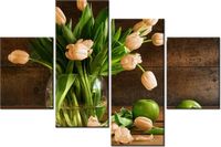 140CM 70 OBRAZ RDZAWE TULIPANY ŚCIENNY