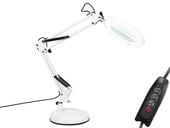 Lampka biurkowa LED LB-23 biała z lupą