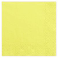 Serwetki trójwarstwowe, żółty, 33x33cm