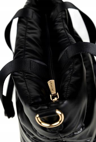 TOREBKA MONNARI Czarna SHOPPER BAG Listonoszka PIKOWANA NA RAMIĘ PASEK na Arena.pl