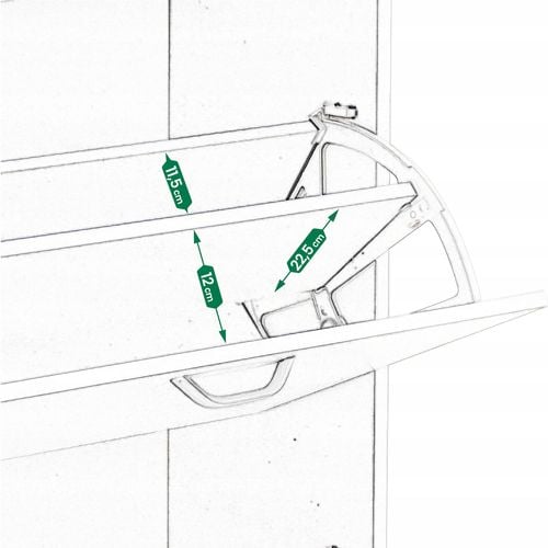 szafka na buty regał 2 komory obuwie komoda pojemna do przedpokoju regał na Arena.pl