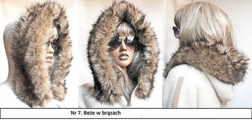 Futrzane OBSZYCIE do KAPTURA KOŁNIERZ SZALIK na Arena.pl