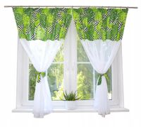 Firana nowoczesna Monstera dżungla zyg zak 300x160