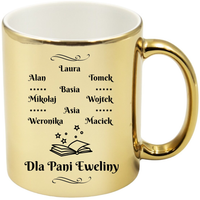 KUBEK PREMIUM Z IMIONAMI DZIECI PREZENT DZIEŃ NAUCZYCIELA WYCHOWAWCY