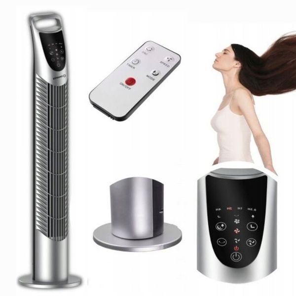 Wentylator Wiatrak Kolumnowy Obrotowy Revento Zephyr Srebrny/Szary + PILOT zdjęcie 1