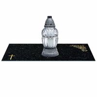 SZKLANA PODSTAWKA POD ZNICZE z dedykacją 60x20cm 495c