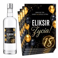Naklejki na butelki Wódkę urodzinową na urodziny 18 20 30 40 50 60 70 -8szt