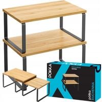 PÓŁKA KUCHENNA NA BLAT 2X NA PRZYPRAWY REGAŁ STOJĄCA DO SZAFKI