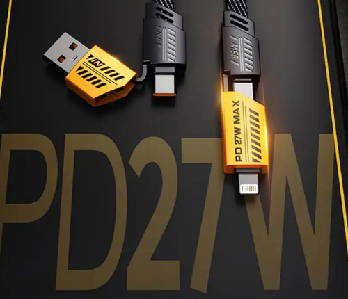 Kabel do szybkiego ładowania 4 W 1 65W kabel USB typu C do USB C/kabel oświetleniowy do telefonu iPhone 15 Pro Max Huawei Xiaomi PD 1,2 m na Arena.pl