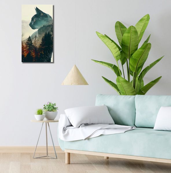 Obraz 30x60cm Koci Duch Lasu zdjęcie 2