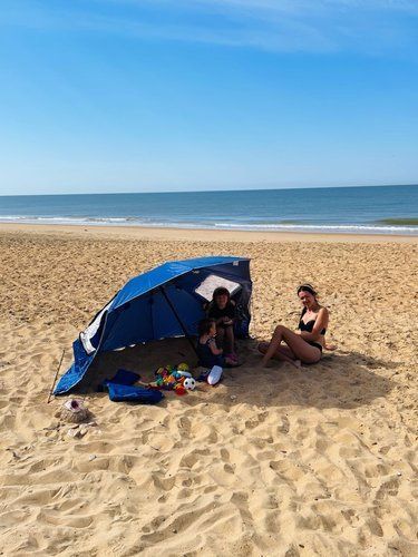 Parasol ogrodowy parawan plażowy XXL 220cm BPL01 Bestif na Arena.pl