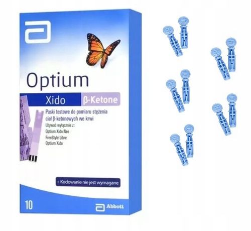 ORYGINALNE Paski Optium Xido do ciał ketonowych + LANCETY ABBOTT na Arena.pl