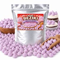 Mikro Beziki Fioletowe - mini bezy do tortu deserów babeczek 200g