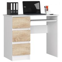 Biurko komputerowe, szuflady, lewe, ASTOR, 90x50x77, sonoma | TYLETEGOTU