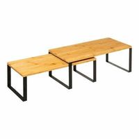 Zestaw 2 półek nablatowych Blackwood