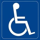 NAKLEJKA OSOBA NIEPEŁNOSPRAWNA INWALIDA NA WÓZKU