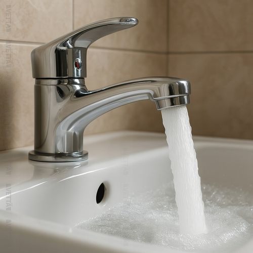 Bateria umywalkowa stojąca kran do umywalki zlewu chromowa niska VETTÄ na Arena.pl