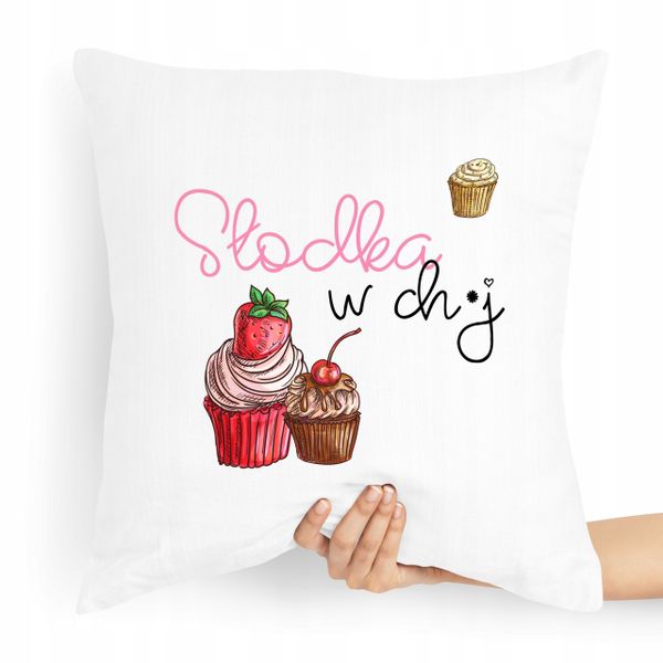 Poduszka Zabawny Prezent Słodka W Ch*J Z Nadrukiem Ze Zdjęciem zdjęcie 1
