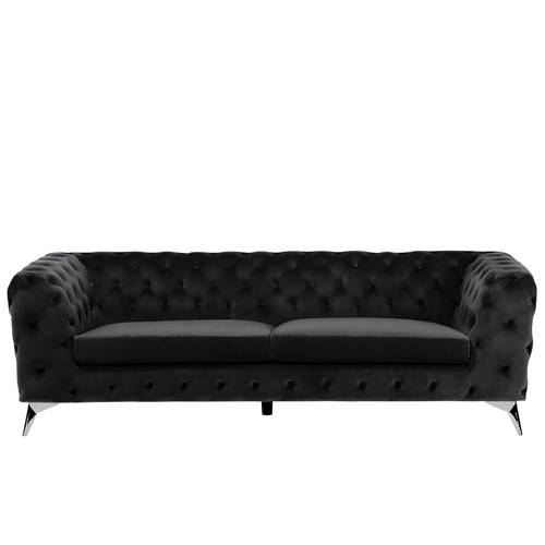 Sofa Welurowa Czarna Sotra na Arena.pl