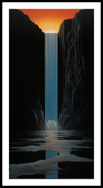 Plakat 50x100cm Wodospad Światła zdjęcie 3