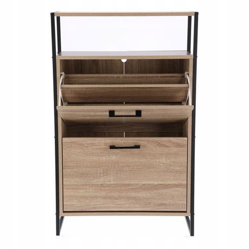 szafka na buty regał 2 komory obuwie komoda pojemna do przedpokoju loft na Arena.pl