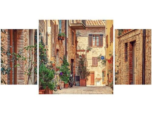 80X40CM STARA ALEJKA TOSKANII TRÓJ OBRAZ na Arena.pl