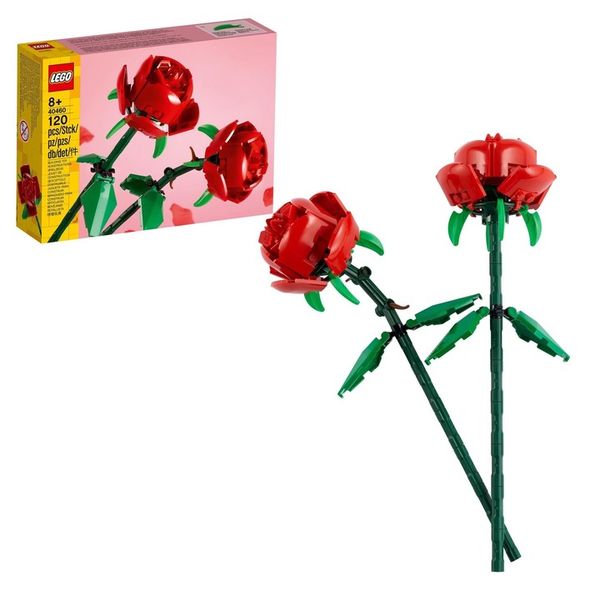 LEGO Iconic 2 czerwone róże 40460 kwiaty zdjęcie 12
