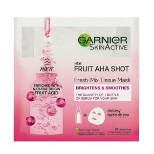 Garnier Skin Active Fruit Aha Shot Fresh-Mix Tissue Mask 33g intensywnie nawilżająca maska na tkaninie