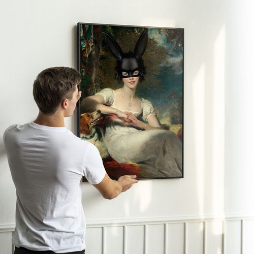 Plakat króliczek playboy dolar 30x40 cm w czarnej ramie na Arena.pl