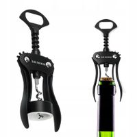 KORKOCIĄG DO OTWIERANIA WINA STALOWY Z OTWIERACZEM DO BUTELEK NIERDZEWNY