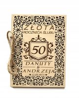 ROCZNICA ŚLUBU PAMIĄTKA W DREWNIE 20 25 30 40 50