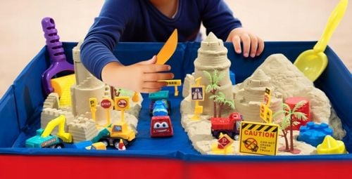 MAGICZNY PIASEK KINETYCZNY SKŁADANA PIASKOWNICA ZESTAW DLA DZIECI PREZENT na Arena.pl