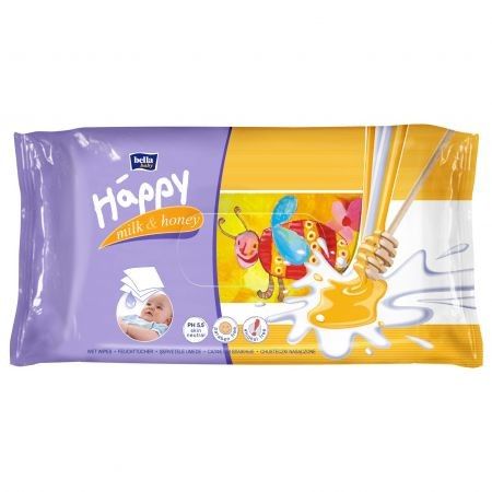 Bella Happy Chusteczki nawilżane Happy Milk & Honey 64 szt na Arena.pl