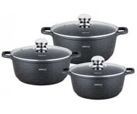 zestaw garnków marmurowych kinghoff kh-1606