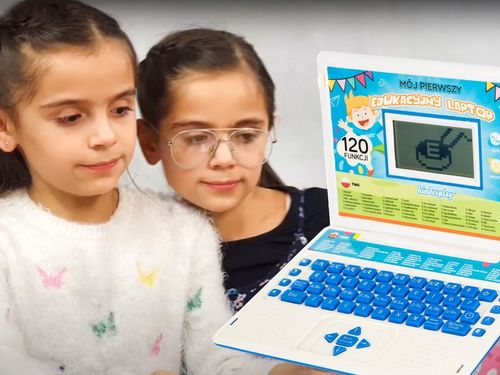KINDERPLAY LAPTOP DLA DZIECI EDUKACYJNY DO NAUKI LITEREK LICZENIA 120 OPCJI na Arena.pl