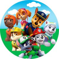 Opłatek na tort PAW Psi Patrol Pies Pieski Marshall Rubble Rocky Skye Zuma