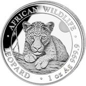 Somalia: African Wildlife - Leopard 1 uncja Srebra 2025