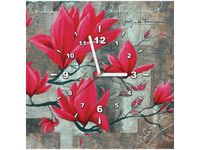40X40CM ZEGAR FUKSJOWA MAGNOLIA OBRAZ