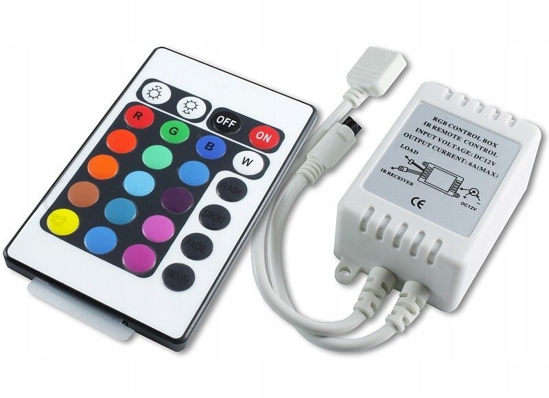 Sterownik kontroler do taśm LED RGB pilot IR do taśmy led 12V/3x2A zdjęcie 1