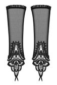 Czarne Rękawiczki Obsessive - Luiza One Size (uniwersalny)