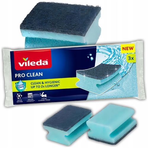 Zmywak profilowany z enzymami Vileda Pro Clean 3 szt. na Arena.pl