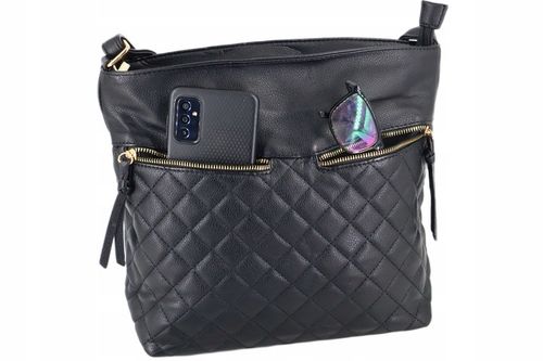 Torebka damska listonoszka klasyczna miękka z długim paskiem pikowana na Arena.pl