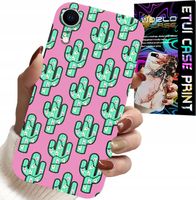 ETUI DO IPHONE XR - KAKTUSY, KAKTUS NA RÓŻOWYM TLE + FOLIA