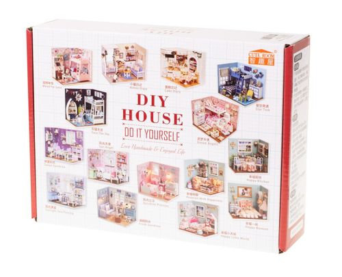 Domek dla lalek drewniany retro model DIY 3013 na Arena.pl