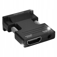 1080P HDMI żeński na męski VGA z adapterem